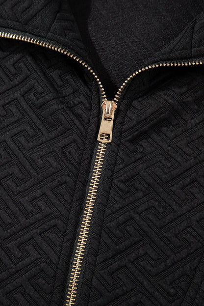 Saige Half Zipper Collared Sweatshirt - Hello Beautiful BoutiqueSweatshirts & HoodiesThreaded Pear