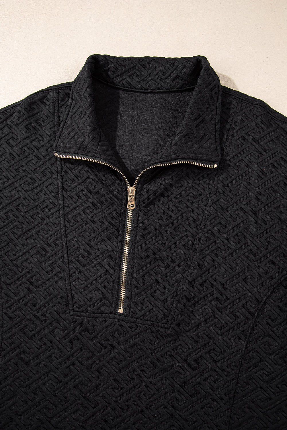 Saige Half Zipper Collared Sweatshirt - Hello Beautiful BoutiqueSweatshirts & HoodiesThreaded Pear