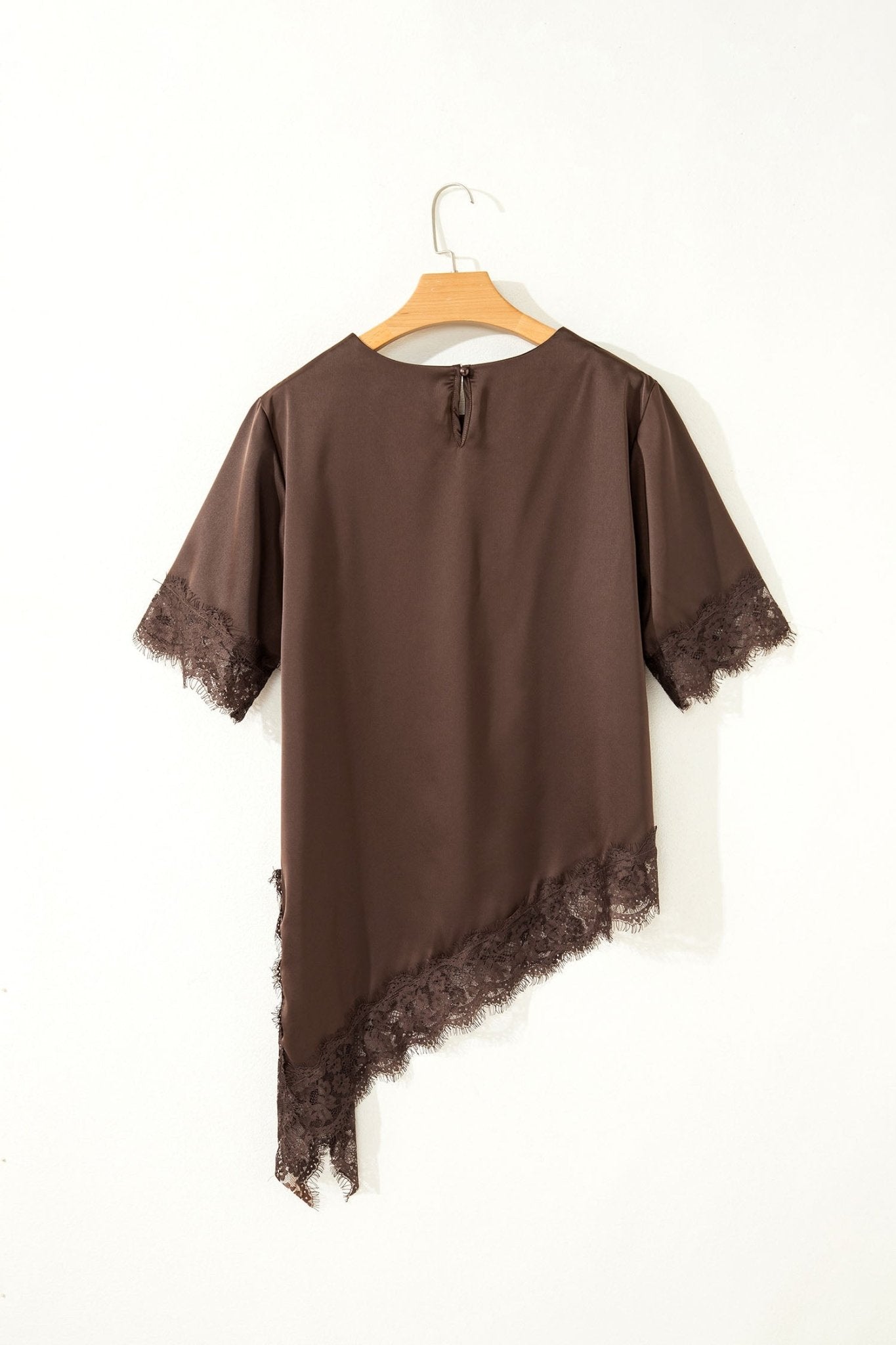 Saige Short Sleeve Satin Top - Hello Beautiful BoutiqueBlouses & ShirtsThreaded Pear