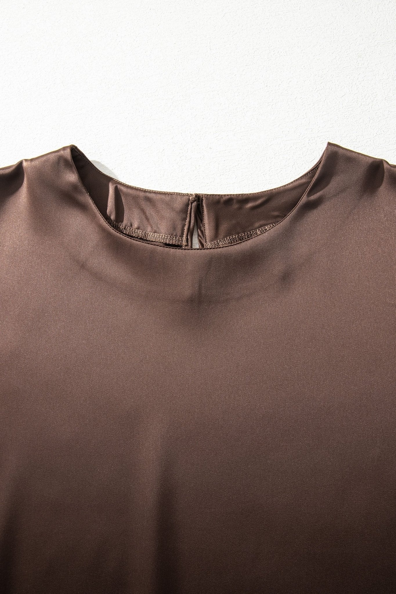 Saige Short Sleeve Satin Top - Hello Beautiful BoutiqueBlouses & ShirtsThreaded Pear
