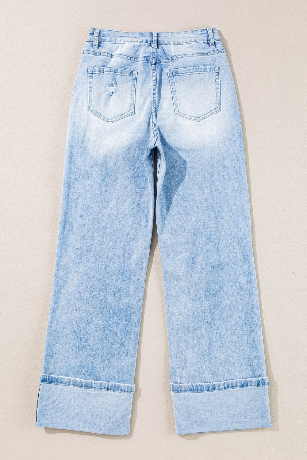 Saige Wash Distressed Straight Jeans - Hello Beautiful BoutiqueJeansThreaded Pear