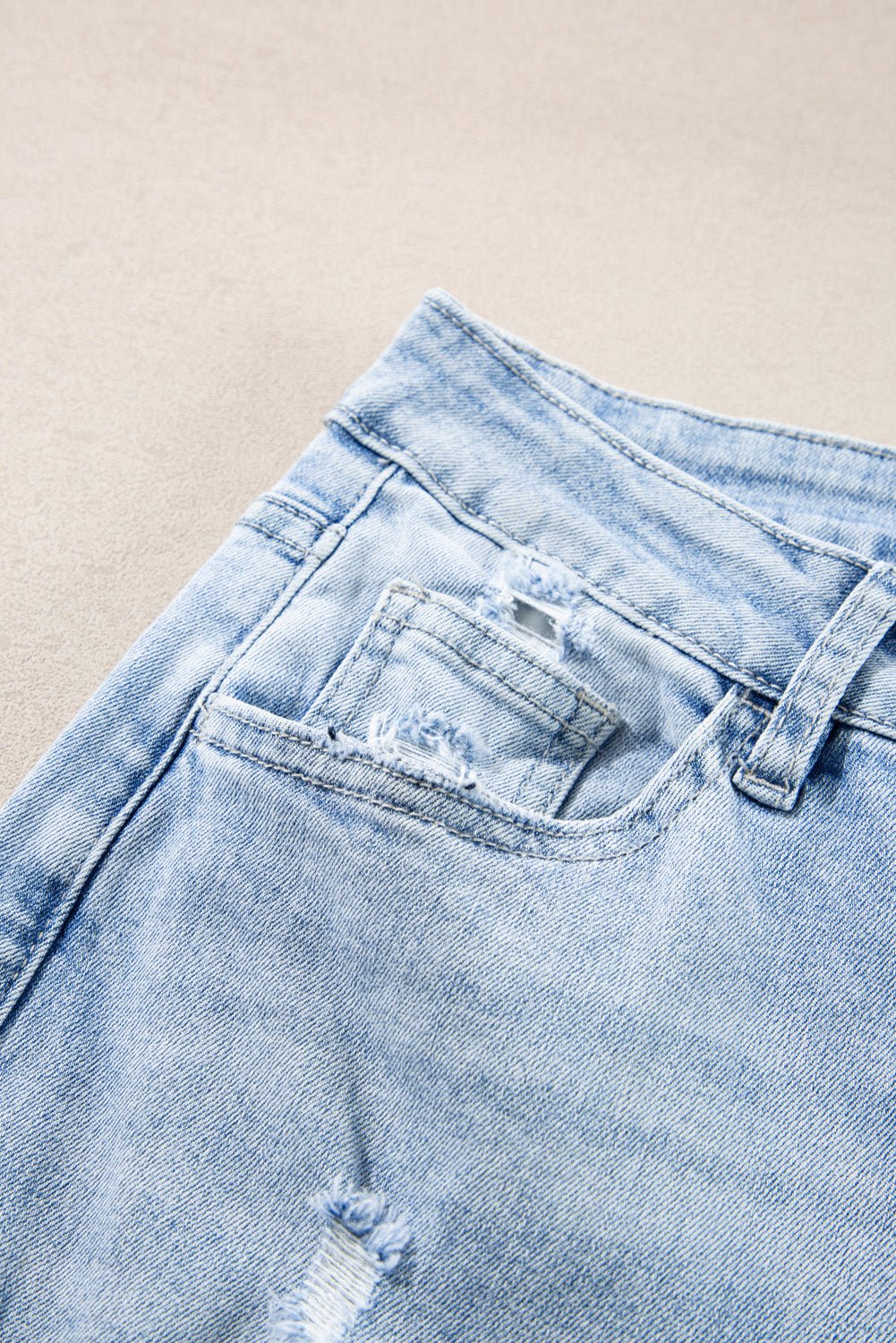 Saige Wash Distressed Straight Jeans - Hello Beautiful BoutiqueJeansThreaded Pear