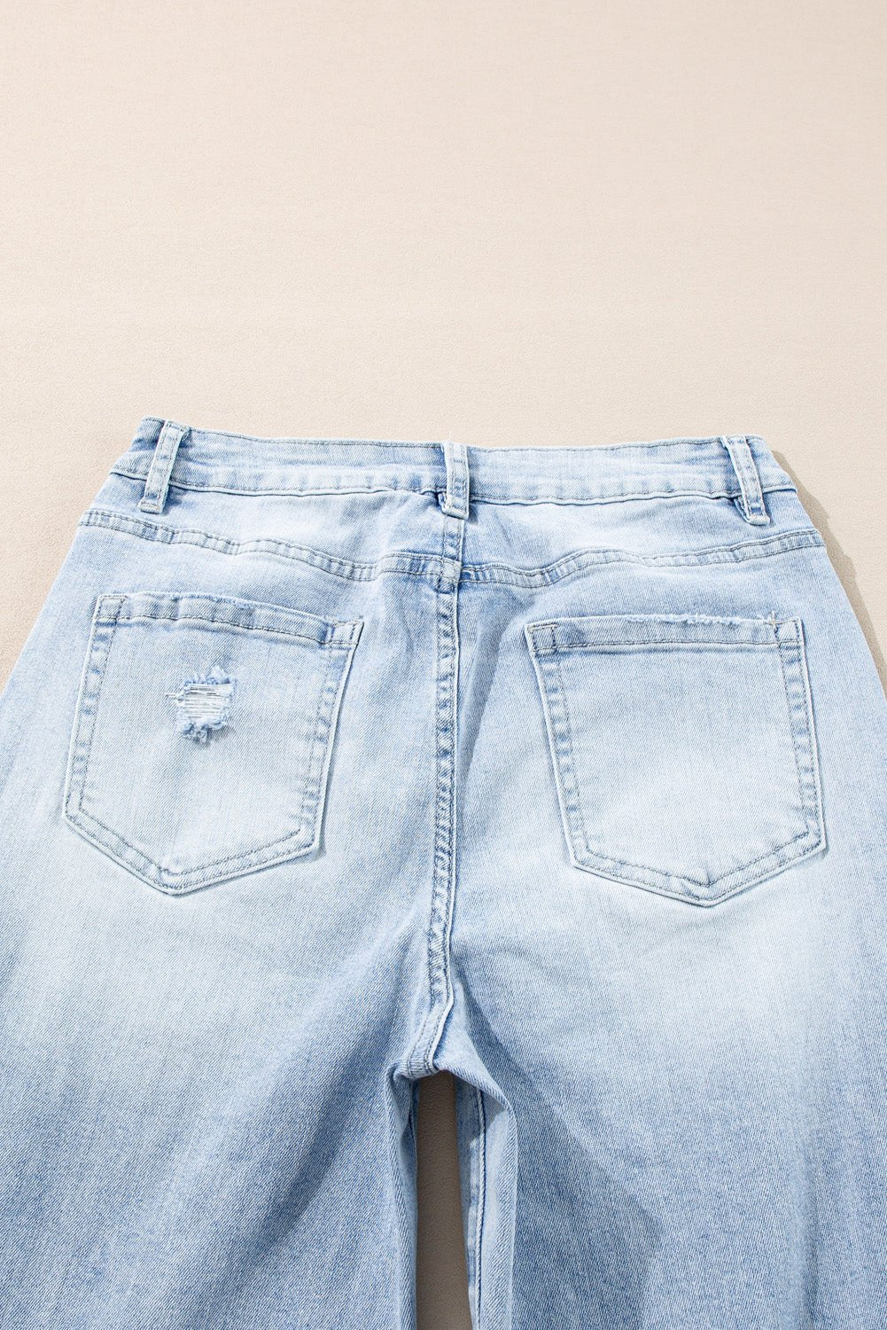 Saige Wash Distressed Straight Jeans - Hello Beautiful BoutiqueJeansThreaded Pear