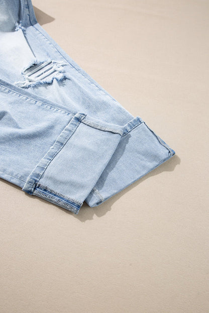 Saige Wash Distressed Straight Jeans - Hello Beautiful BoutiqueJeansThreaded Pear