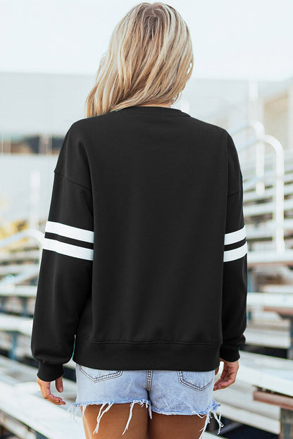 Salma Trendy Print Varsity Sweatshirt - Hello Beautiful BoutiqueGraphic SweatshirtsThreaded Pear