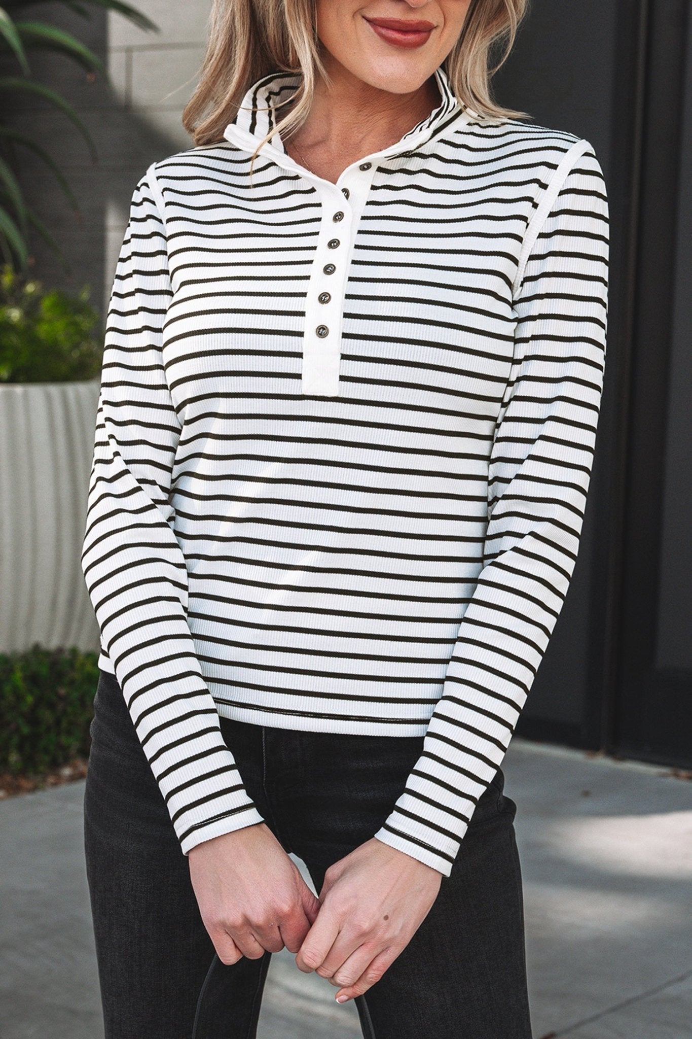 Samira Sleeve Slim top Long Sleeve Top - Hello Beautiful BoutiqueLong Sleeve TopsThreaded Pear