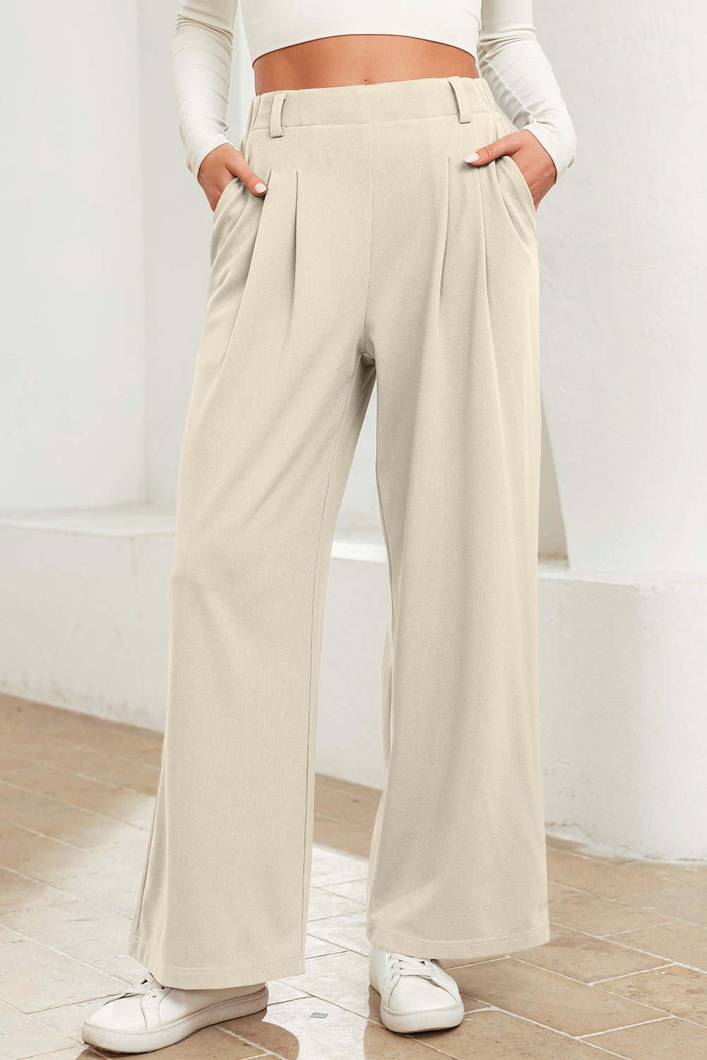Sara Waist Wide Leg Pants - Hello Beautiful BoutiquePants & CulotteThreaded Pear
