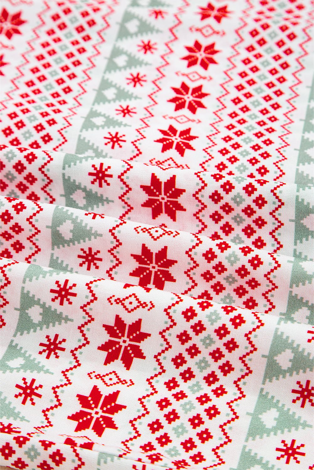 Sarai Christmas Pattern Print Shirt - Hello Beautiful BoutiqueSleepwearThreaded Pear