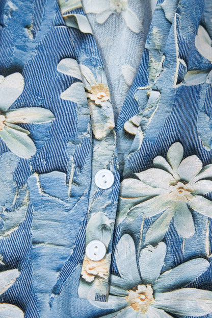 Sarajana Half Placket Collared Blouse - Hello Beautiful BoutiqueBlouses & ShirtsThreaded Pear