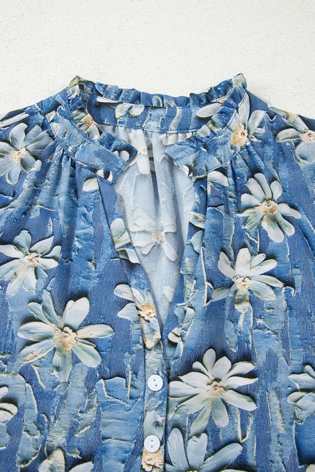Sarajana Half Placket Collared Blouse - Hello Beautiful BoutiqueBlouses & ShirtsThreaded Pear