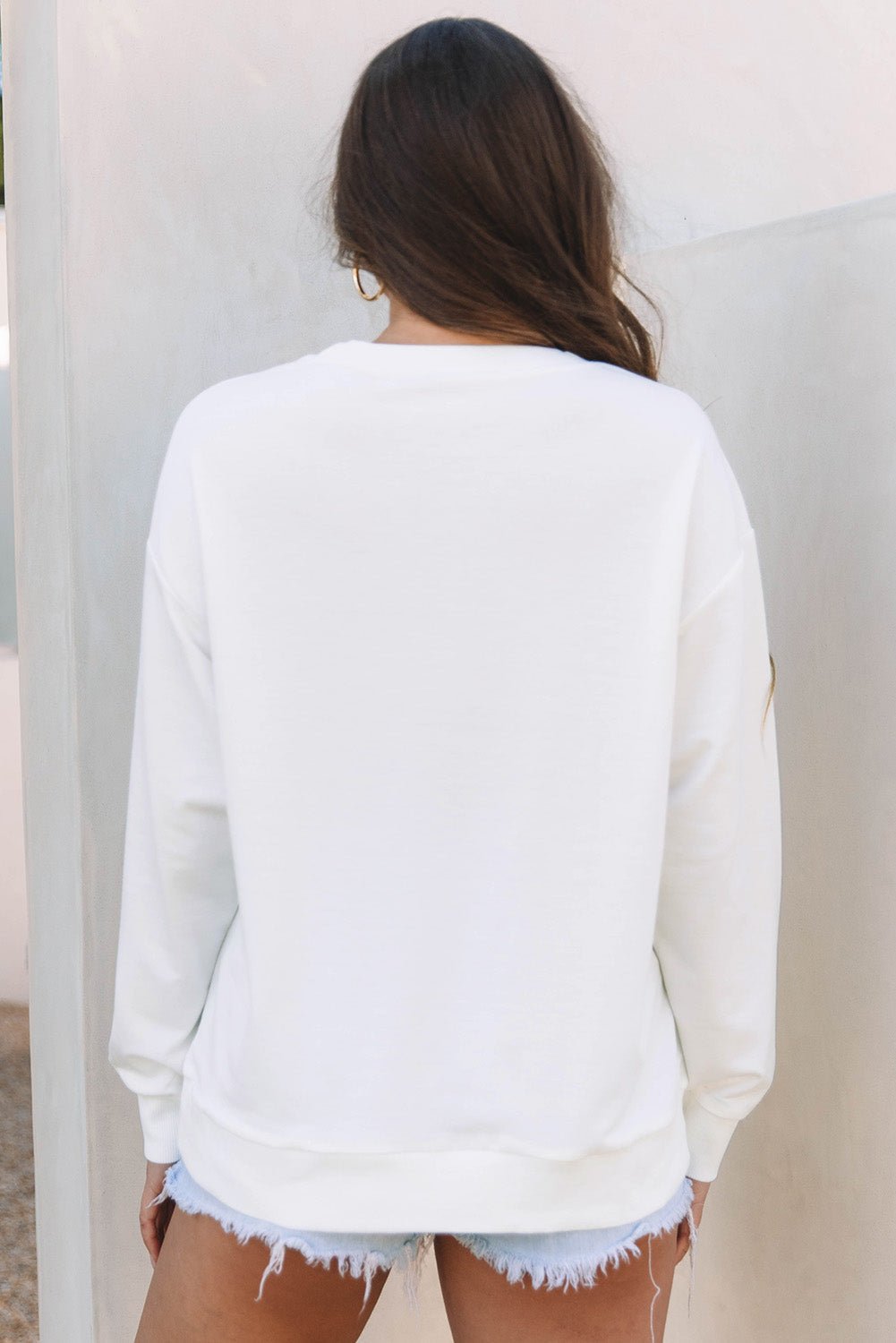 Saratris Drop Shoulder Oversized Sweatshirt - Hello Beautiful BoutiqueSweatshirts & HoodiesThreaded Pear
