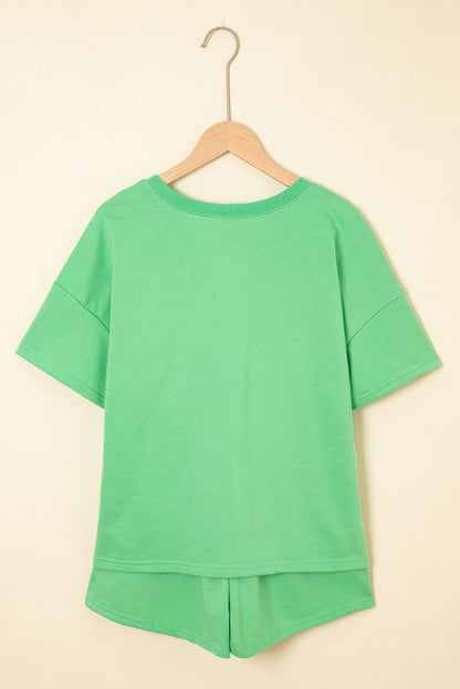 Sariyah Drop Shoulder Tee - Hello Beautiful BoutiqueShort SetsThreaded Pear