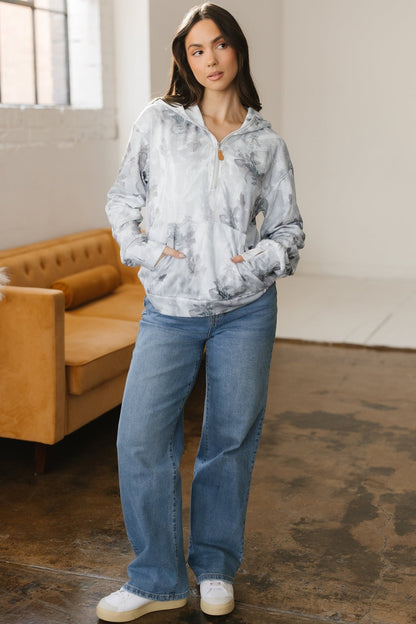 Sariyah Kangaroo Quarter Zip Hoodie - Hello Beautiful BoutiqueSweatshirts & HoodiesThreaded Pear