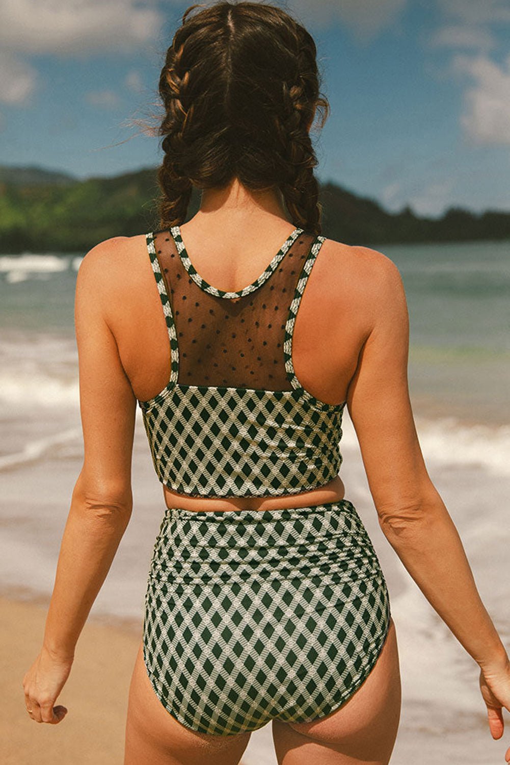 Sasha Patchwork High Waisted Bikini - Hello Beautiful BoutiqueBikinisThreaded Pear