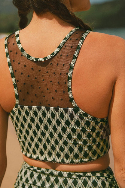 Sasha Patchwork High Waisted Bikini - Hello Beautiful BoutiqueBikinisThreaded Pear