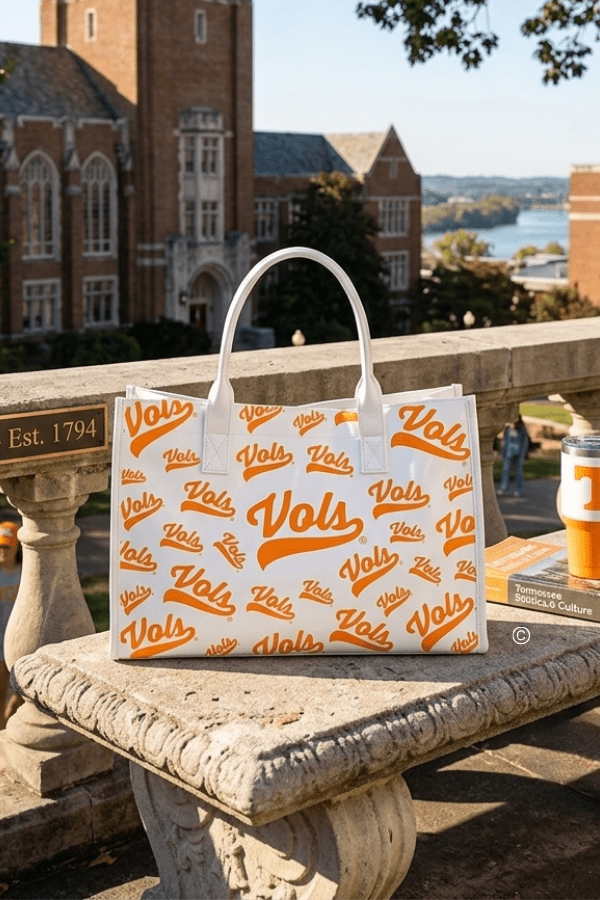 SC - ETA 8/24 - VOLS Clear Winner Tote Bag© - Hello Beautiful BoutiqueWS 640 HandbagsNash Grey Wholesale