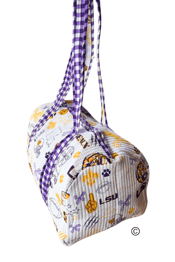 SC - LSU Duffel Bag© - Hello Beautiful BoutiqueWS 640 HandbagsNash Grey Wholesale