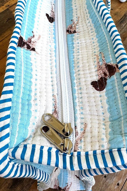 SC - Rue in Blue Tote Bag© - Hello Beautiful BoutiqueWS 640 HandbagsNash Grey Wholesale