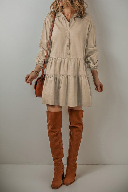 Scarlet Sleeve Tiered Pleated Shirt - Hello Beautiful Boutique20% OFFThreaded Pear