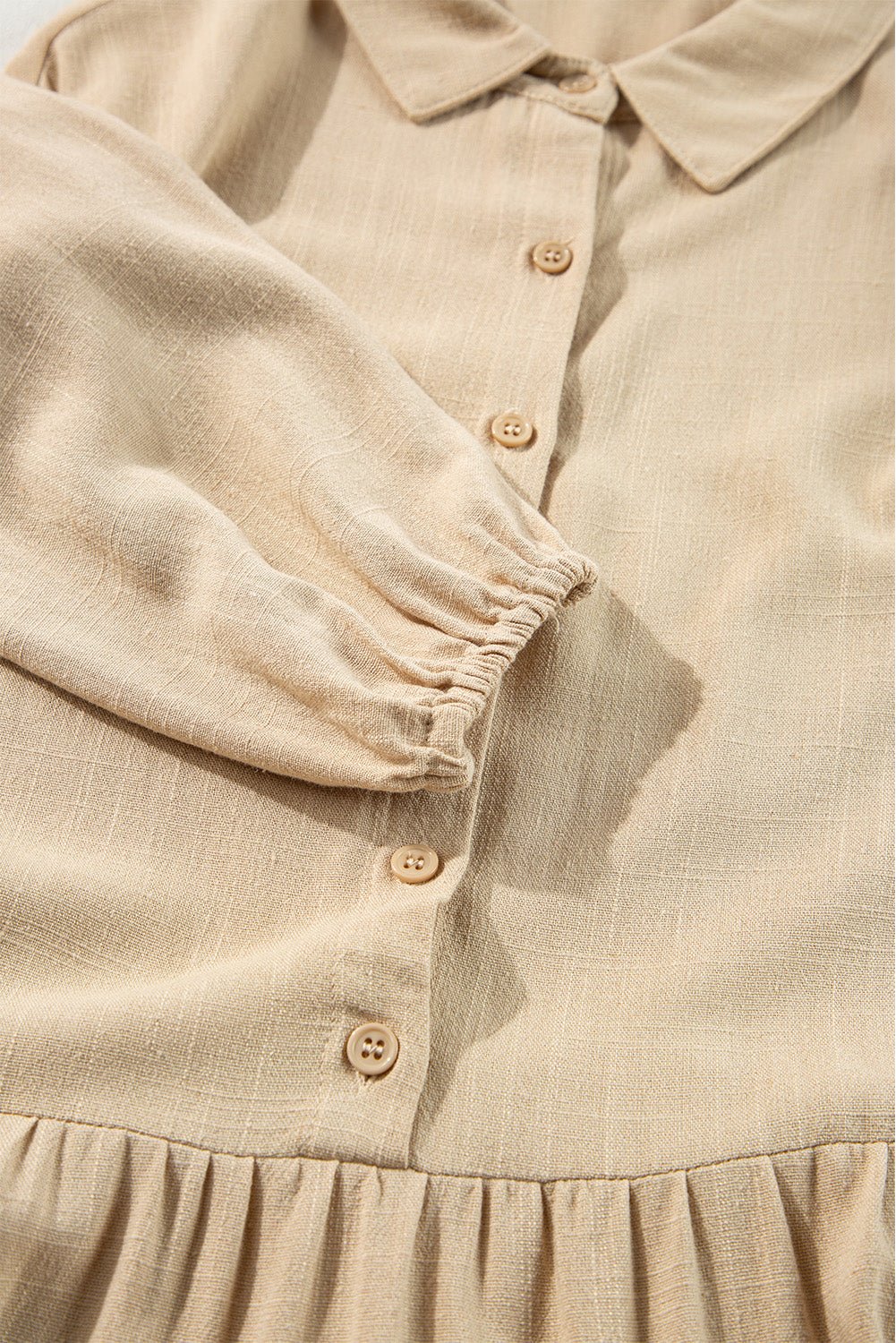 Scarlet Sleeve Tiered Pleated Shirt - Hello Beautiful Boutique20% OFFThreaded Pear