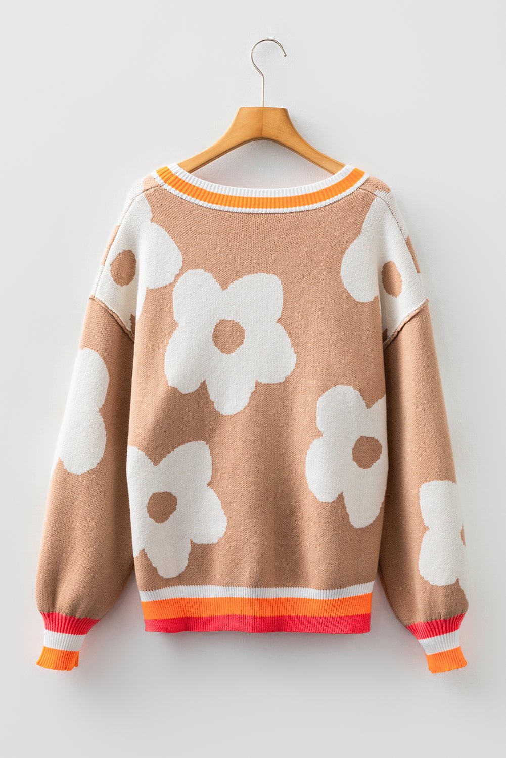 Scarlett Contrast Striped Baggy Sweater - Hello Beautiful BoutiqueSweatersThreaded Pear