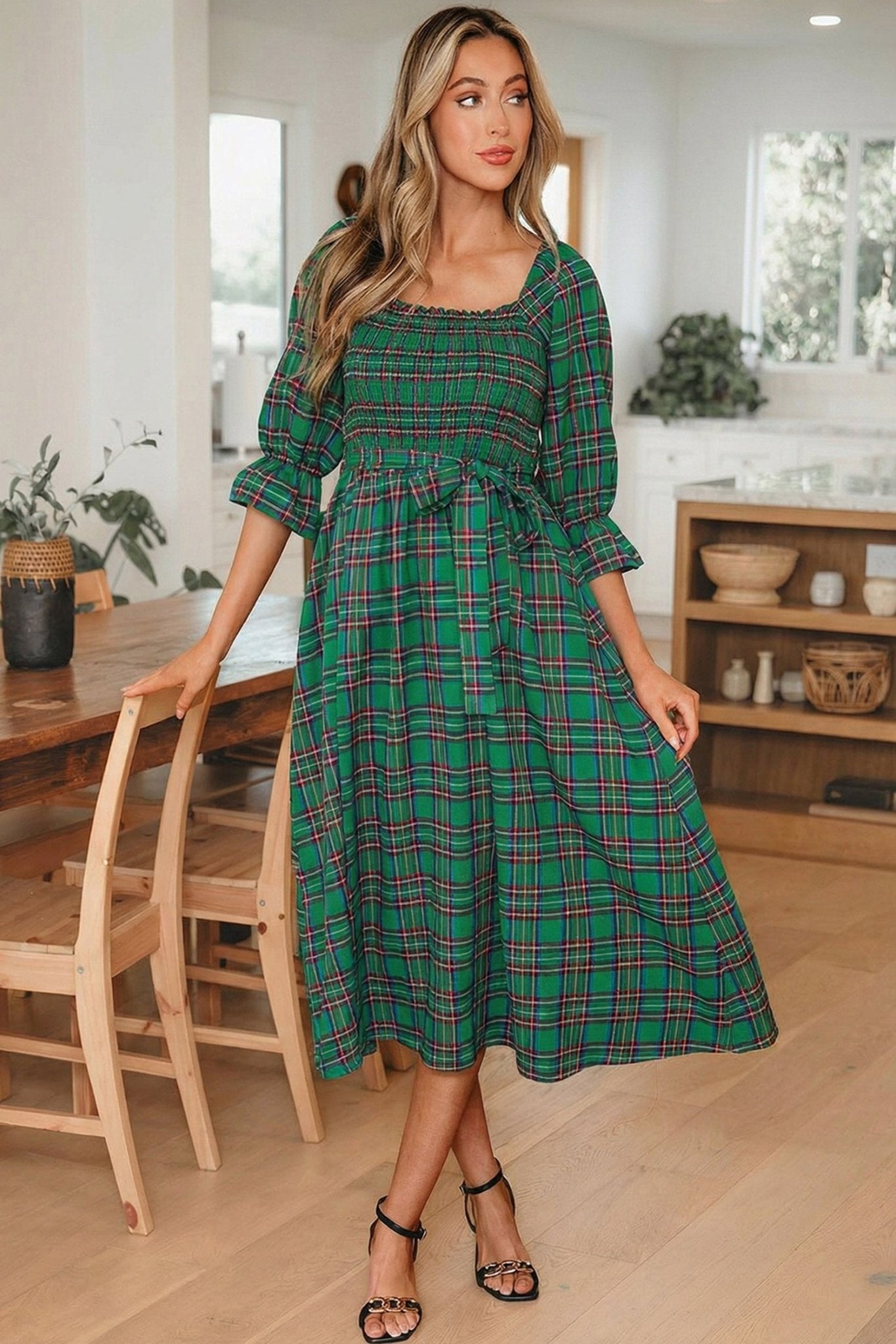 Scarlett Waist Flared Midi Dress - Hello Beautiful BoutiqueMidi DressesThreaded Pear