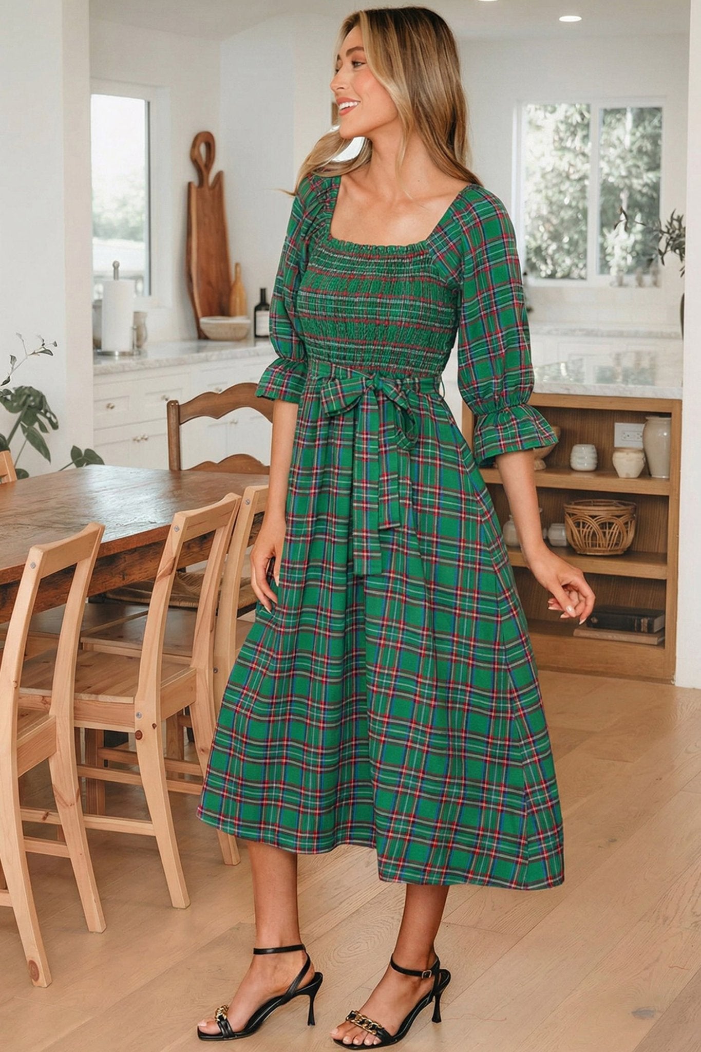 Scarlett Waist Flared Midi Dress - Hello Beautiful BoutiqueMidi DressesThreaded Pear