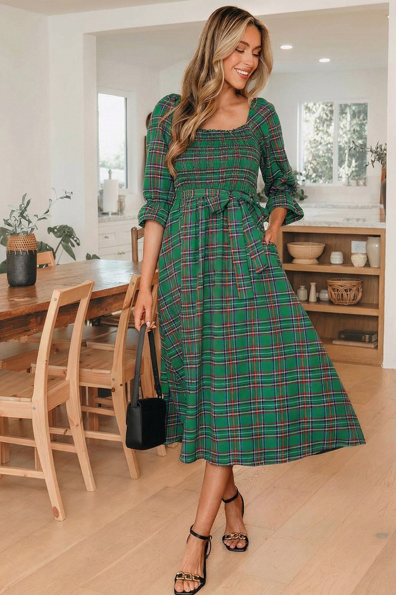 Scarlett Waist Flared Midi Dress - Hello Beautiful BoutiqueMidi DressesThreaded Pear
