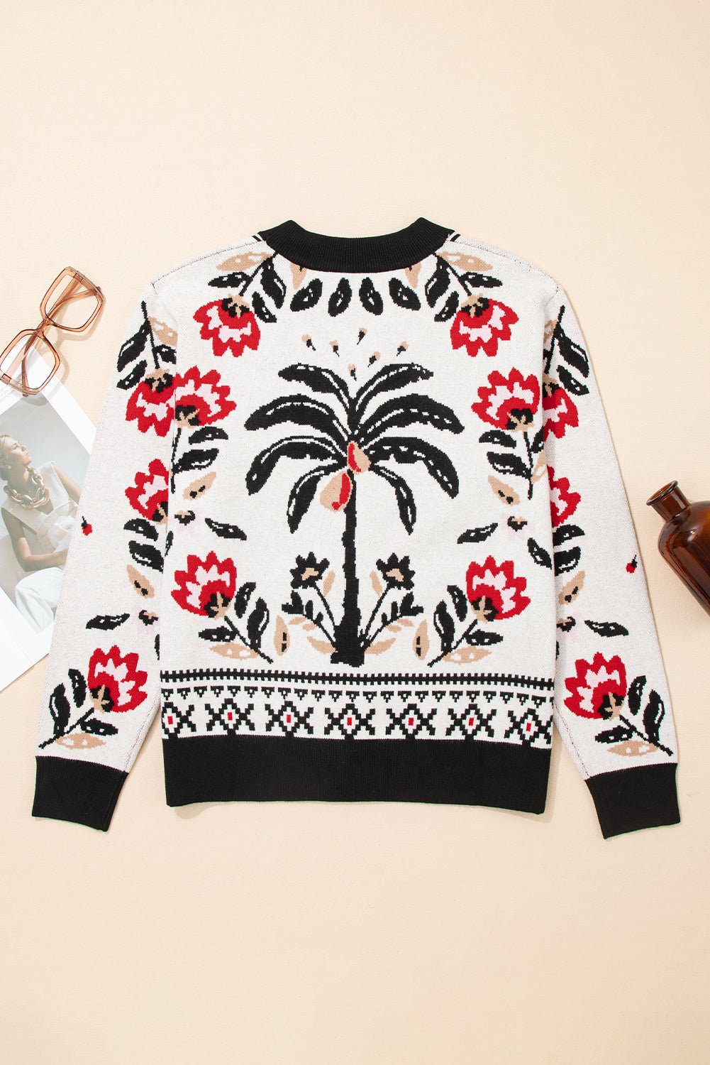Selene Print Front Knit Cardigan - Hello Beautiful BoutiqueCardigansThreaded Pear
