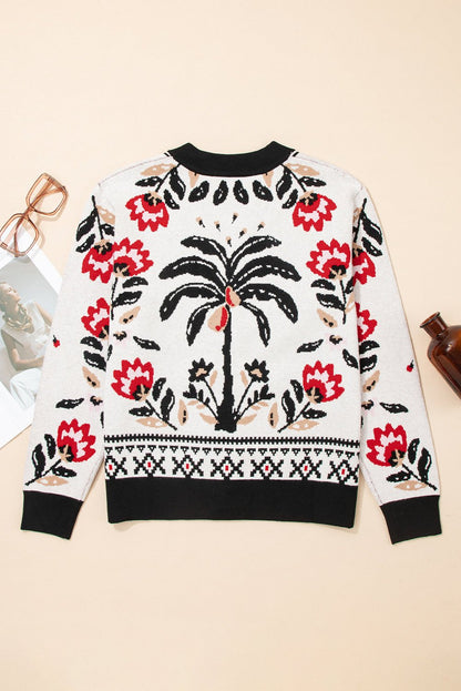 Selene Print Front Knit Cardigan - Hello Beautiful BoutiqueCardigansThreaded Pear