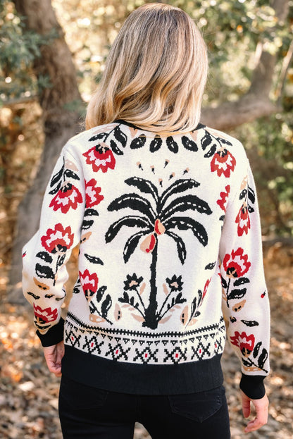 Selene Print Front Knit Cardigan - Hello Beautiful BoutiqueCardigansThreaded Pear