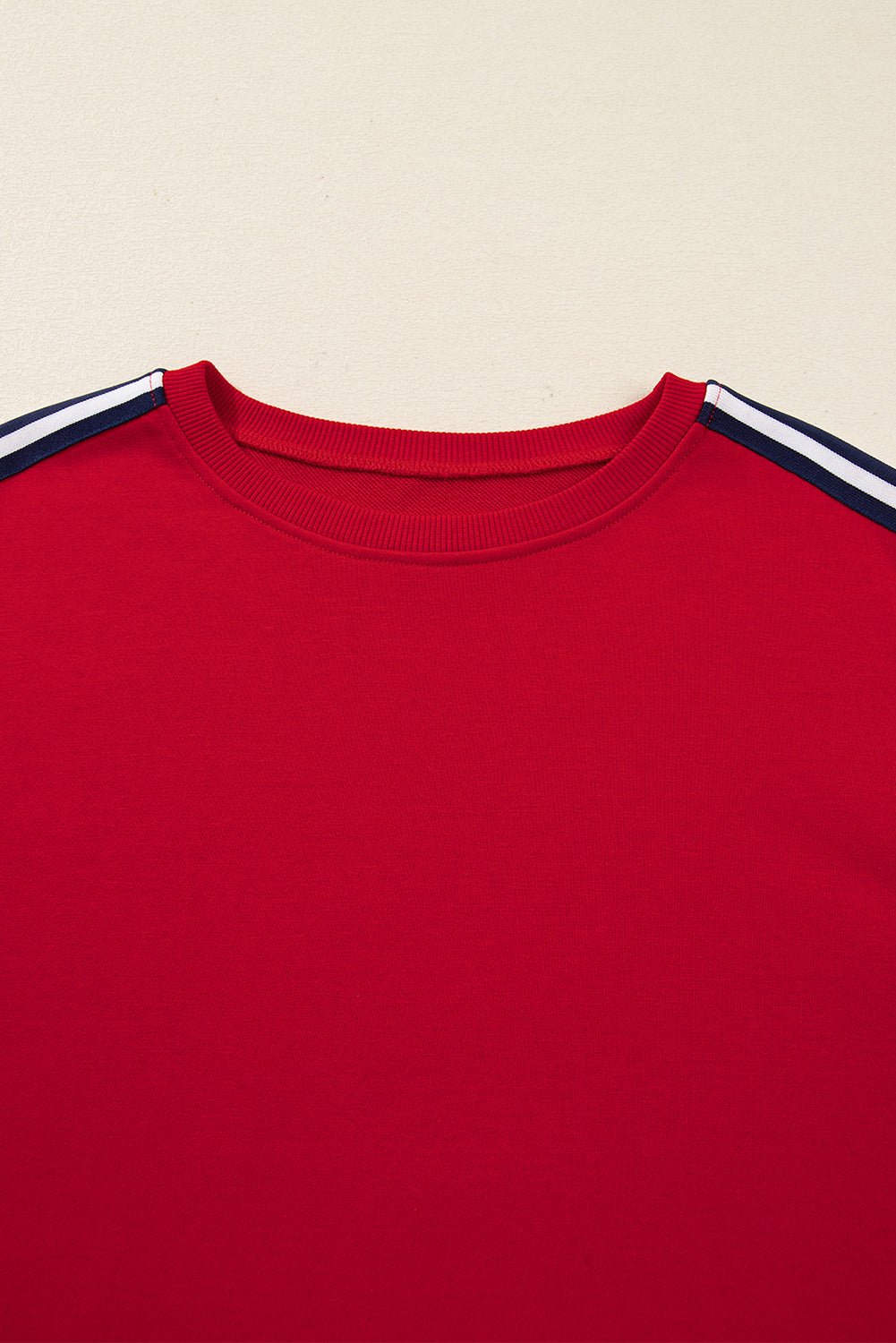 Seramya Striped Detail Varsity Sweatshirt - Hello Beautiful BoutiqueSweatshirts & HoodiesThreaded Pear