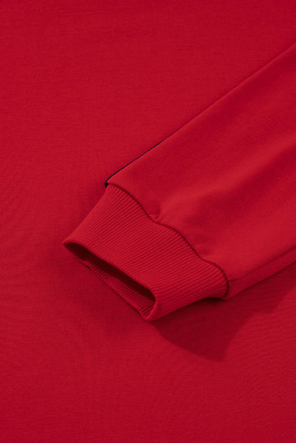 Seramya Striped Detail Varsity Sweatshirt - Hello Beautiful BoutiqueSweatshirts & HoodiesThreaded Pear