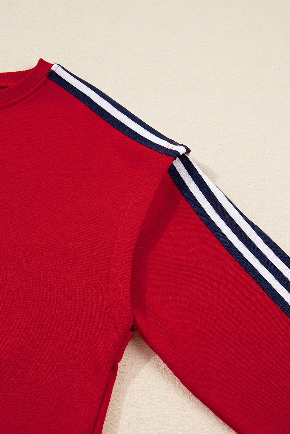 Seramya Striped Detail Varsity Sweatshirt - Hello Beautiful BoutiqueSweatshirts & HoodiesThreaded Pear