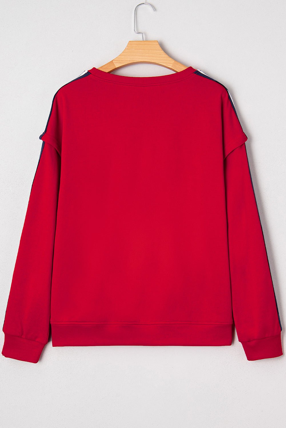 Seramya Striped Detail Varsity Sweatshirt - Hello Beautiful BoutiqueSweatshirts & HoodiesThreaded Pear