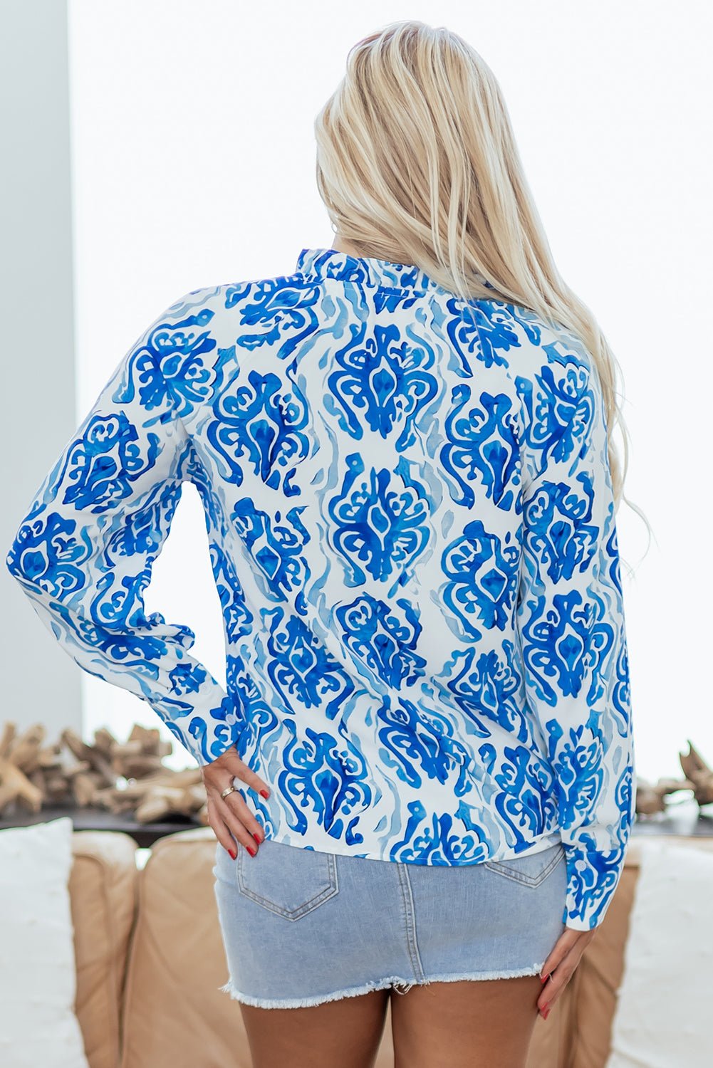 Serena Front Puff Sleeve Shirt - Hello Beautiful BoutiqueBlouses & ShirtsThreaded Pear