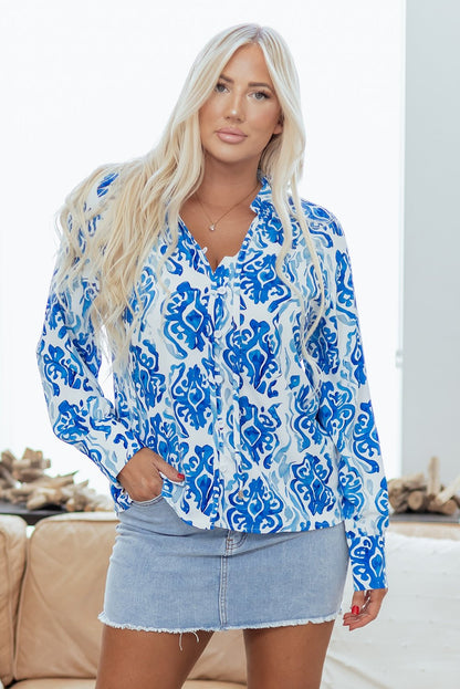 Serena Front Puff Sleeve Shirt - Hello Beautiful BoutiqueBlouses & ShirtsThreaded Pear