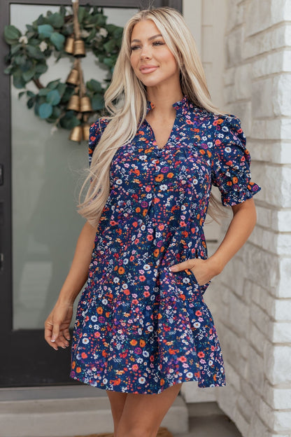 Serenity Puff Sleeve Mini Dress - Hello Beautiful BoutiqueFloral DressesThreaded Pear