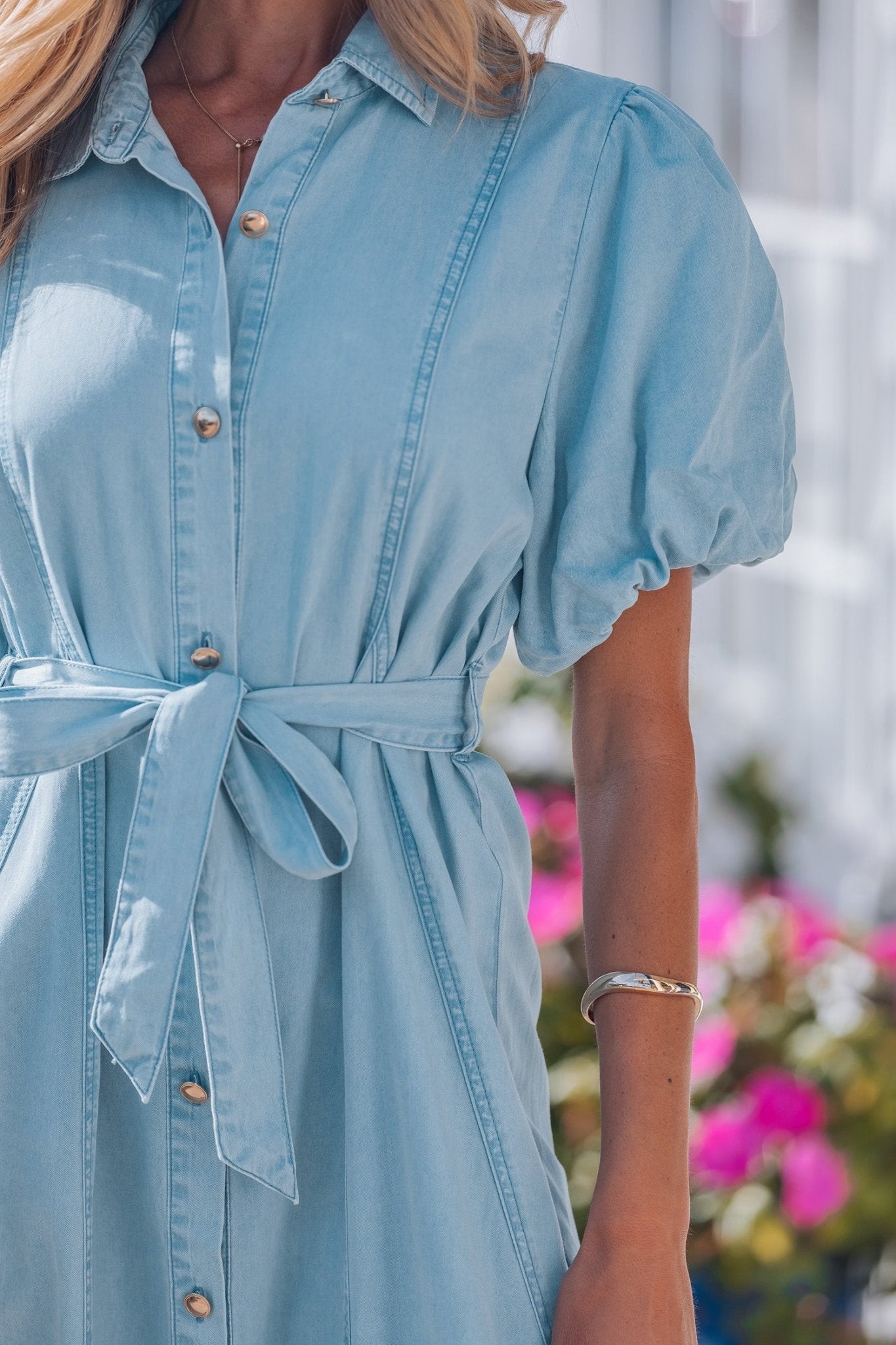 Shiloh Bubble Sleeve Long Dress - Hello Beautiful BoutiqueMidi DressesThreaded Pear