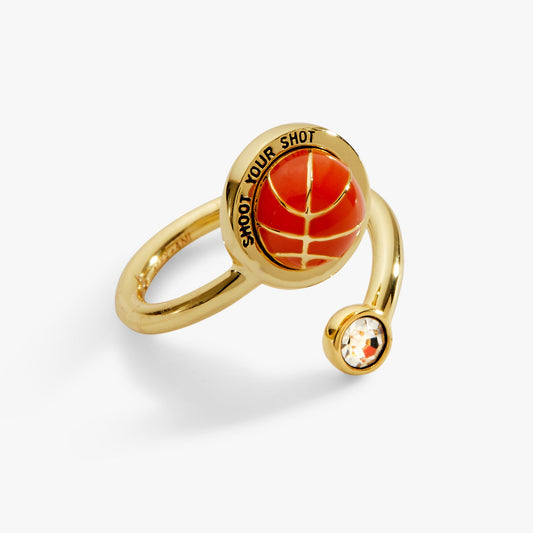 'Shoot Your Shot' Basketball Open Fidget Ring - Hello Beautiful BoutiqueRingsALEX AND ANI
