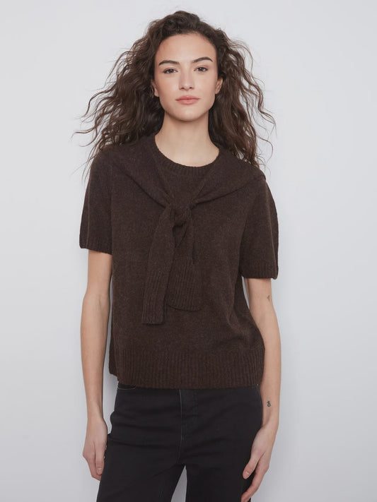 Short Sleeve Attached Sweater Look - Hello Beautiful BoutiqueSweaterCharlie B