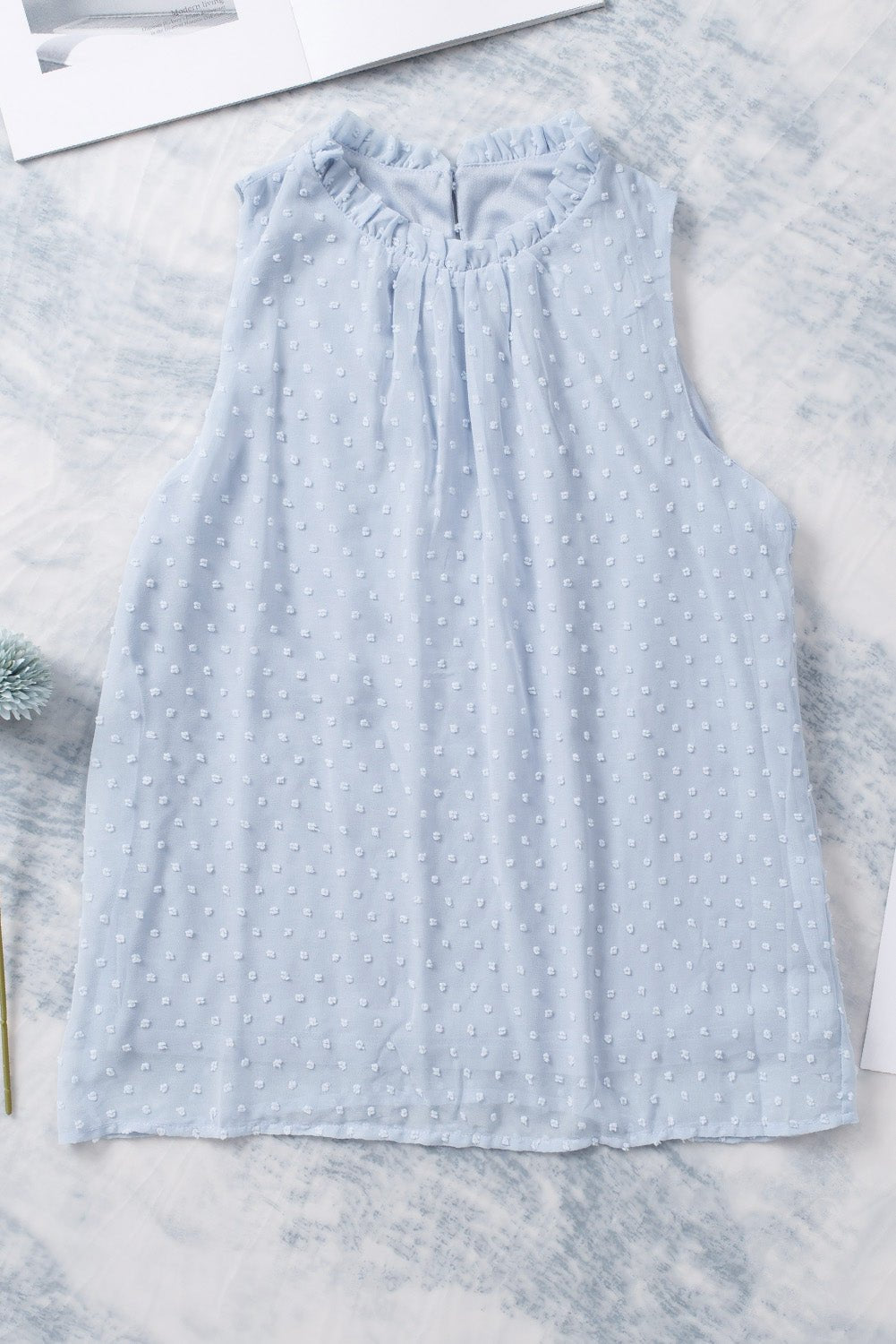 Sierra Dot Sleeveless Ruffle Tank - Hello Beautiful BoutiqueTank TopsThreaded Pear