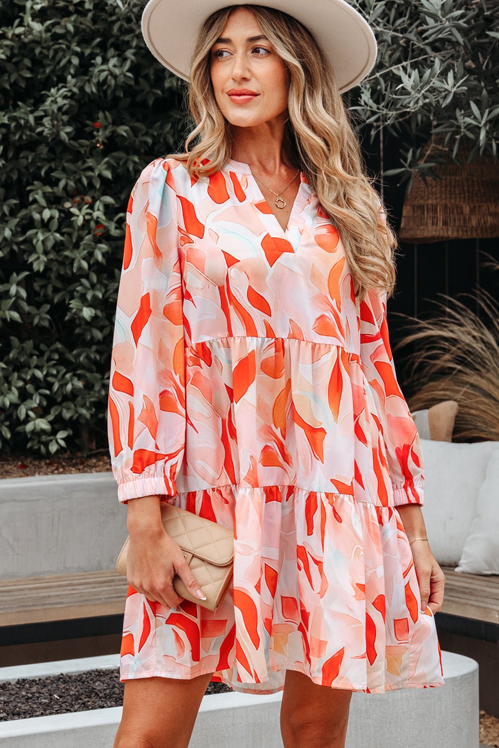 Sierra Print Long Sleeve Dress - Hello Beautiful Boutique15% OFFThreaded Pear