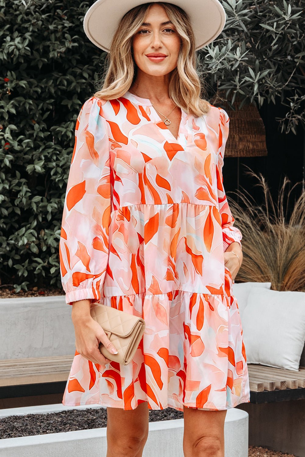 Sierra Print Long Sleeve Dress - Hello Beautiful Boutique15% OFFThreaded Pear
