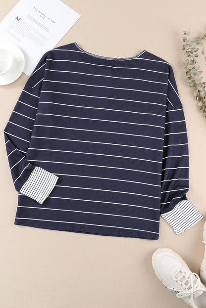 Simone Henley Waffle Knit Top - Hello Beautiful BoutiqueBlouses & ShirtsThreaded Pear