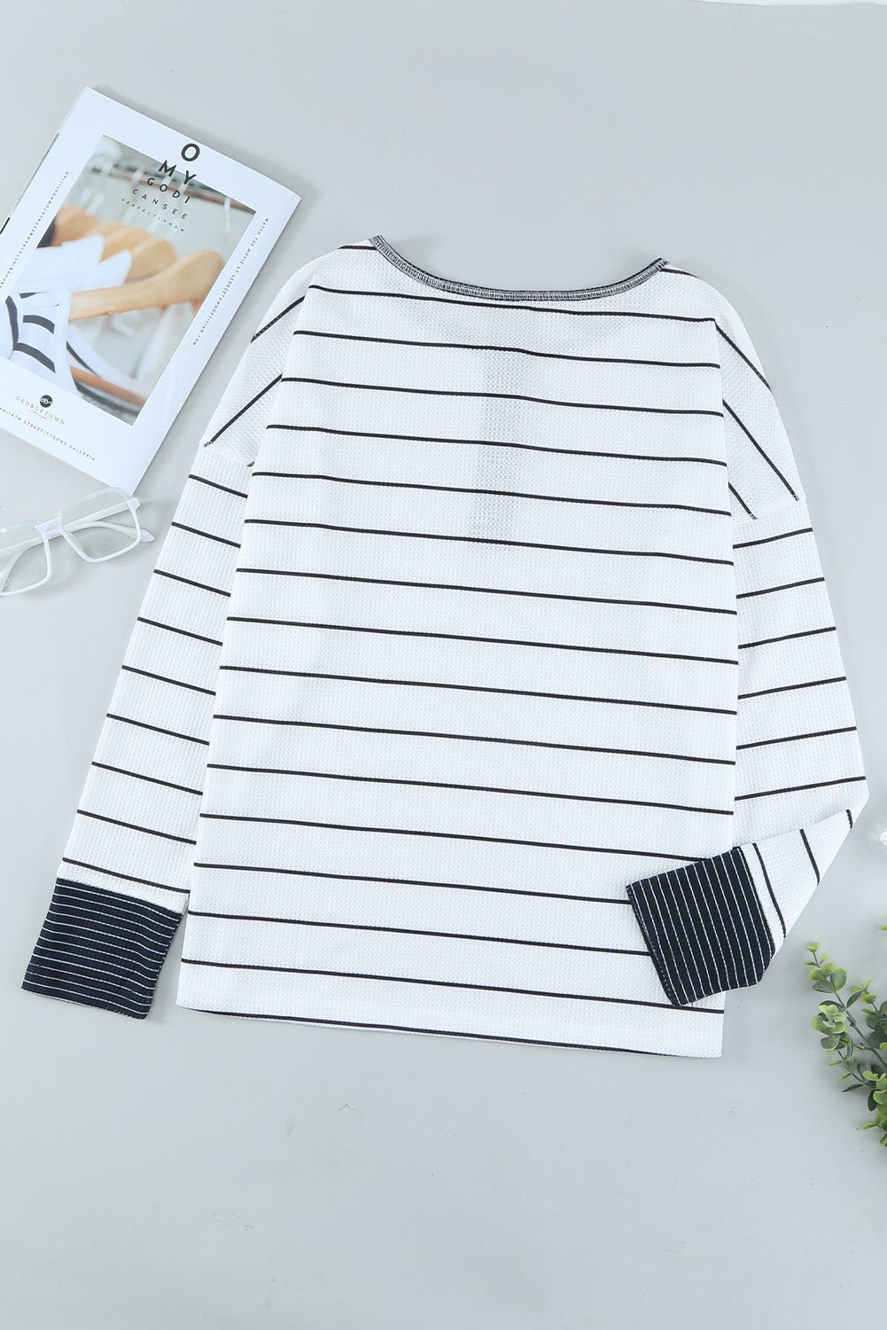 Simone Henley Waffle Knit Top - Hello Beautiful BoutiqueBlouses & ShirtsThreaded Pear
