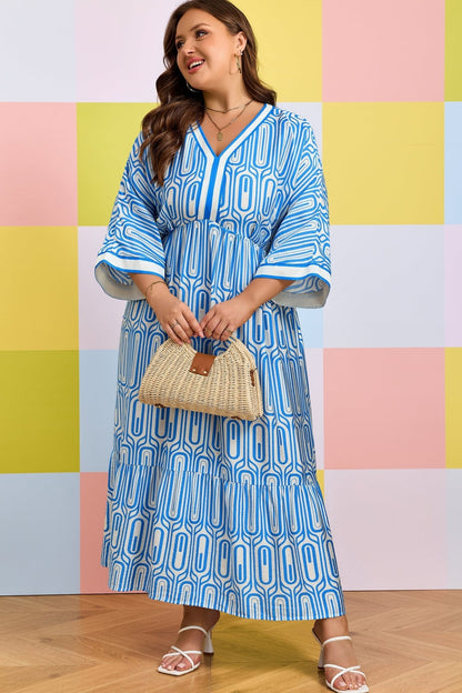 Siya Bracelet Sleeve Long PLUS Dress - Hello Beautiful BoutiquePlus Size Maxi DressesThreaded Pear