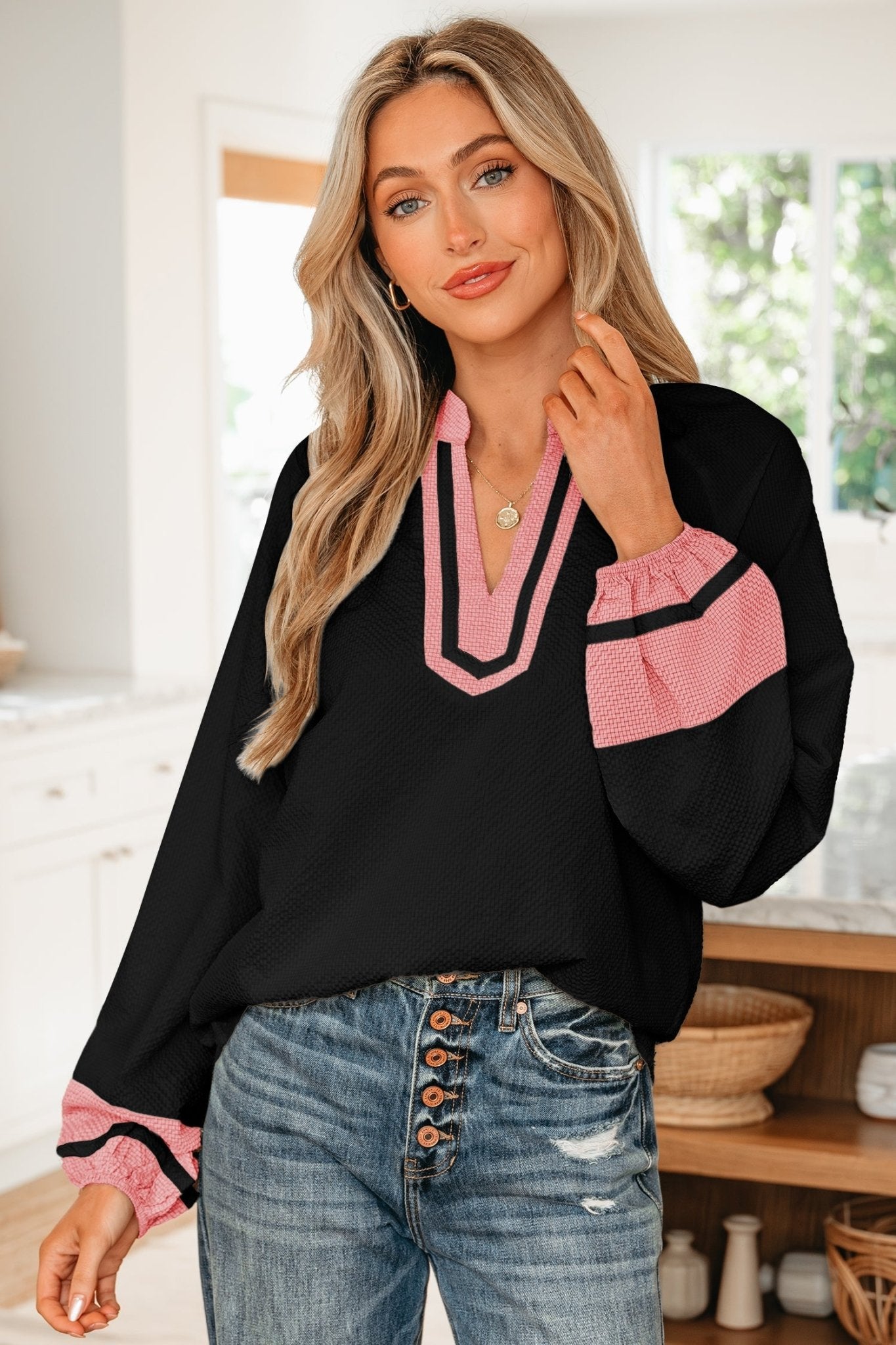 Siya Long Sleeve Blouse Long Sleeve Top - Hello Beautiful BoutiqueBlouses & ShirtsThreaded Pear