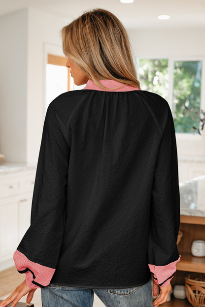 Siya Long Sleeve Blouse Long Sleeve Top - Hello Beautiful BoutiqueBlouses & ShirtsThreaded Pear
