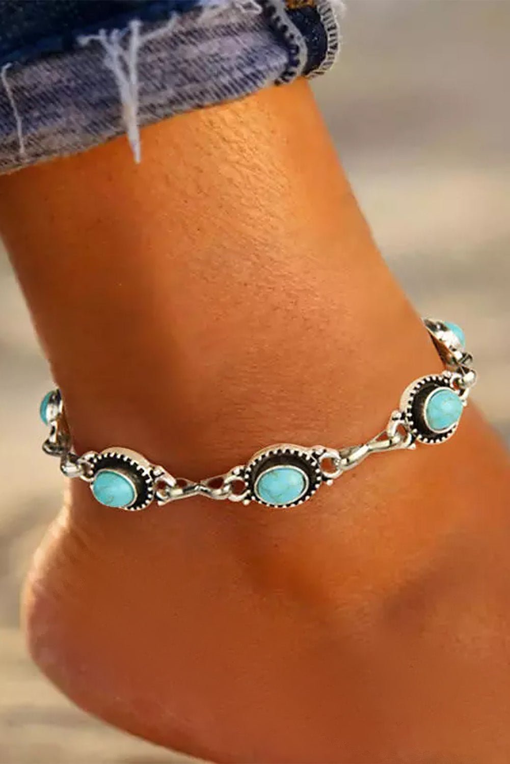 Sky Bohemian Casual anklet - Hello Beautiful BoutiqueJewelryThreaded Pear